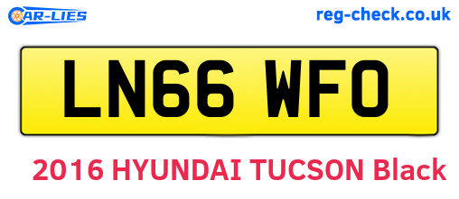 LN66WFO are the vehicle registration plates.