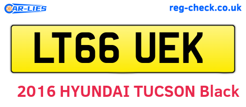 LT66UEK are the vehicle registration plates.