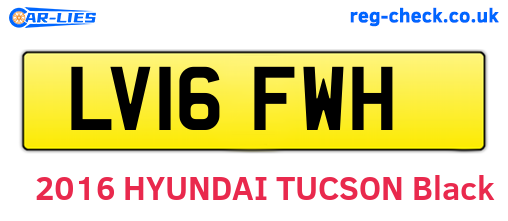 LV16FWH are the vehicle registration plates.
