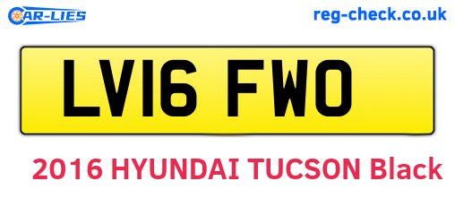 LV16FWO are the vehicle registration plates.