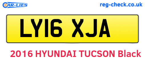 LY16XJA are the vehicle registration plates.