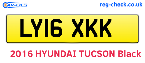 LY16XKK are the vehicle registration plates.