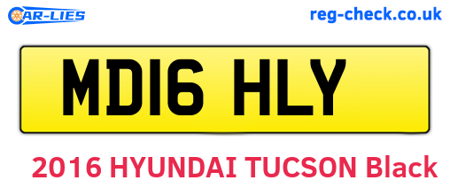 MD16HLY are the vehicle registration plates.