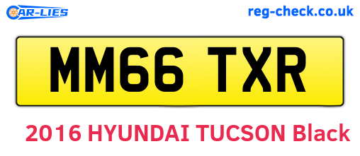 MM66TXR are the vehicle registration plates.
