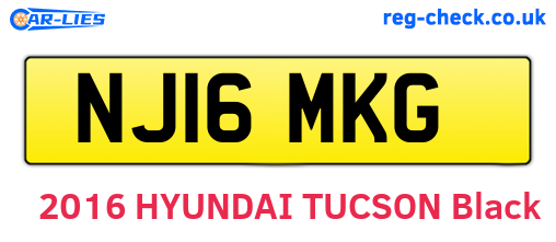 NJ16MKG are the vehicle registration plates.
