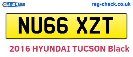 NU66XZT are the vehicle registration plates.
