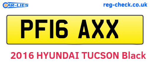 PF16AXX are the vehicle registration plates.