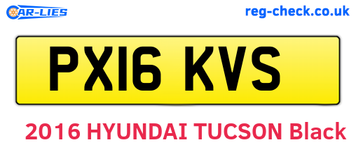 PX16KVS are the vehicle registration plates.