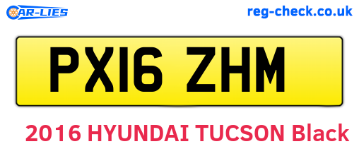 PX16ZHM are the vehicle registration plates.