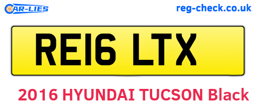 RE16LTX are the vehicle registration plates.