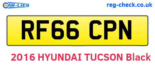 RF66CPN are the vehicle registration plates.
