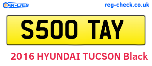 S500TAY are the vehicle registration plates.