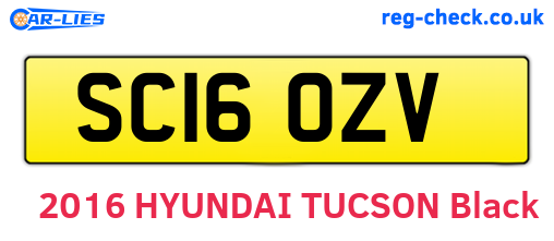 SC16OZV are the vehicle registration plates.