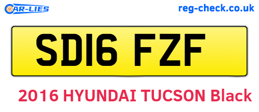 SD16FZF are the vehicle registration plates.