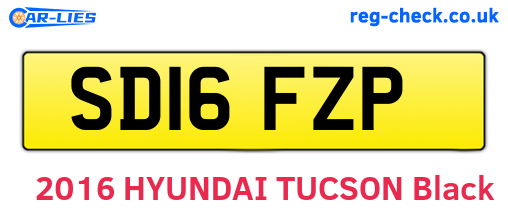 SD16FZP are the vehicle registration plates.