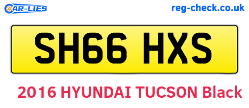 SH66HXS are the vehicle registration plates.
