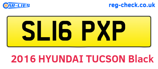 SL16PXP are the vehicle registration plates.
