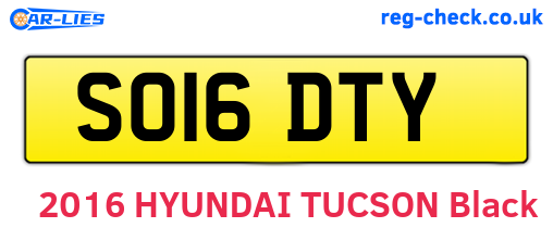 SO16DTY are the vehicle registration plates.