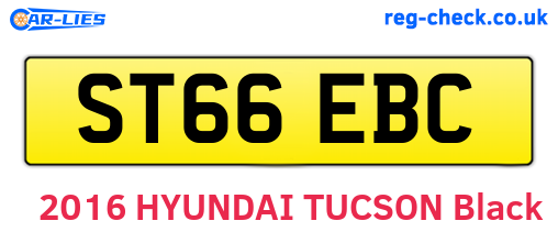 ST66EBC are the vehicle registration plates.