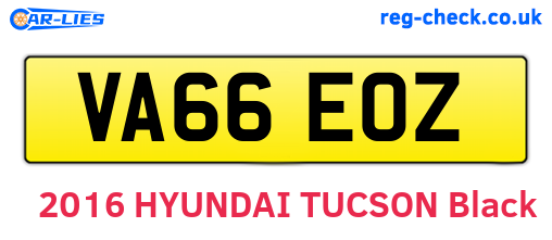 VA66EOZ are the vehicle registration plates.