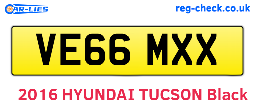 VE66MXX are the vehicle registration plates.
