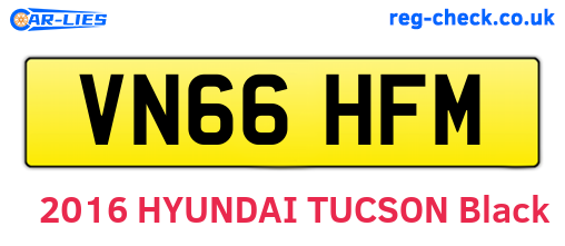 VN66HFM are the vehicle registration plates.