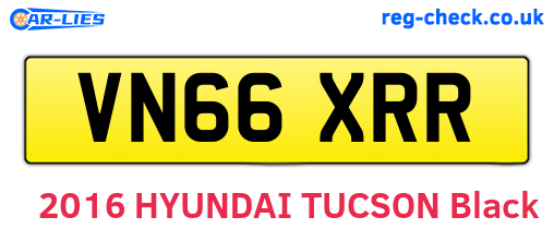 VN66XRR are the vehicle registration plates.