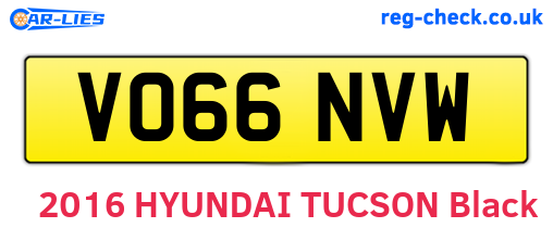 VO66NVW are the vehicle registration plates.