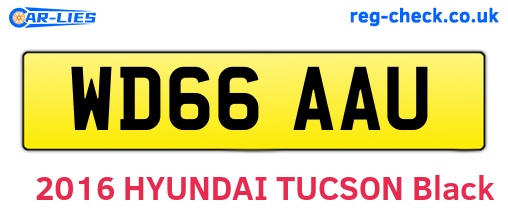 WD66AAU are the vehicle registration plates.