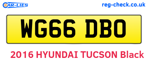 WG66DBO are the vehicle registration plates.
