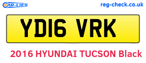 YD16VRK are the vehicle registration plates.