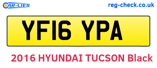 YF16YPA are the vehicle registration plates.