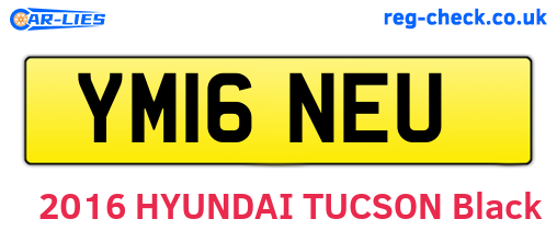 YM16NEU are the vehicle registration plates.