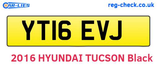 YT16EVJ are the vehicle registration plates.