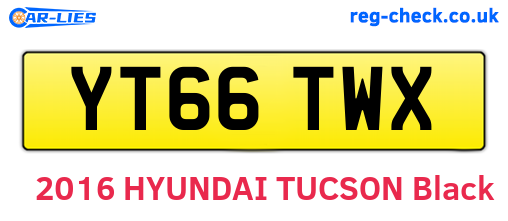YT66TWX are the vehicle registration plates.