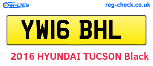 YW16BHL are the vehicle registration plates.
