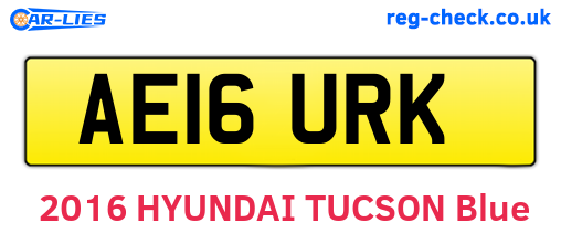 AE16URK are the vehicle registration plates.