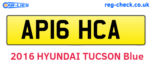 AP16HCA are the vehicle registration plates.