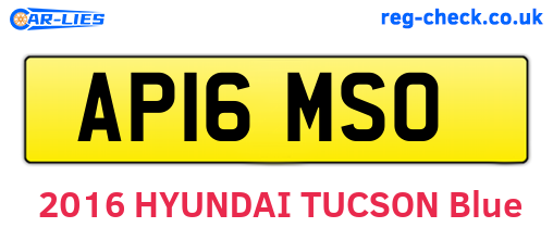 AP16MSO are the vehicle registration plates.