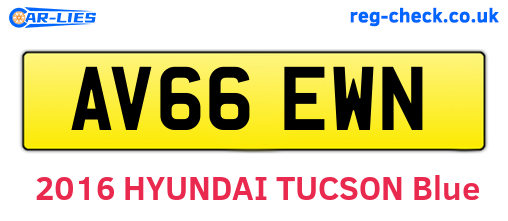 AV66EWN are the vehicle registration plates.