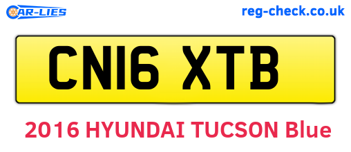 CN16XTB are the vehicle registration plates.