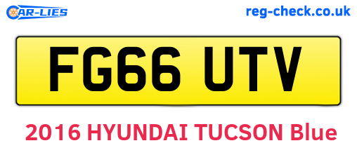 FG66UTV are the vehicle registration plates.