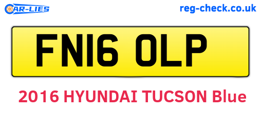 FN16OLP are the vehicle registration plates.