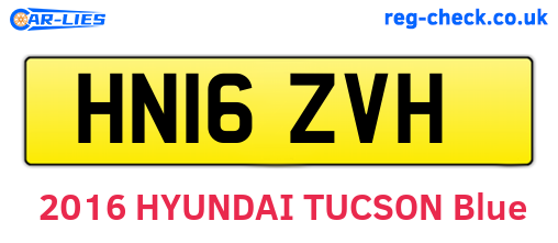 HN16ZVH are the vehicle registration plates.