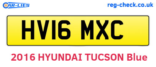 HV16MXC are the vehicle registration plates.