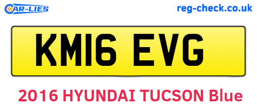 KM16EVG are the vehicle registration plates.
