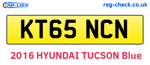 KT65NCN are the vehicle registration plates.