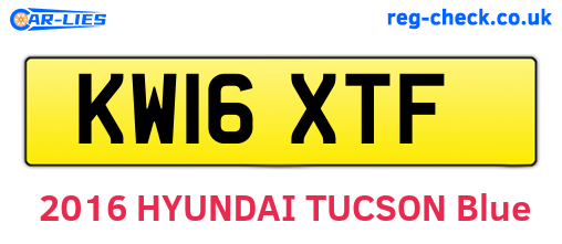 KW16XTF are the vehicle registration plates.