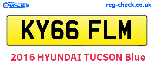 KY66FLM are the vehicle registration plates.