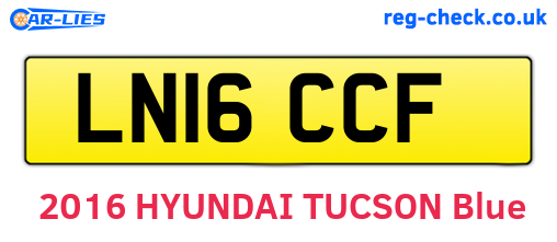 LN16CCF are the vehicle registration plates.